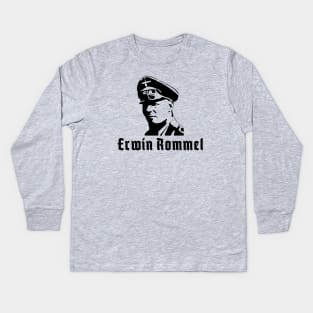 Erwin Rommel stencil Kids Long Sleeve T-Shirt